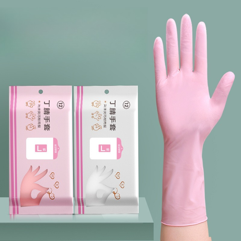 Commercial Kitchen Gloves - 拡張性と耐久性に優れた使い捨て食器洗い用手袋 ニトリル厚手ラテックスゴム 家事 キッチン 家庭用掃除専用