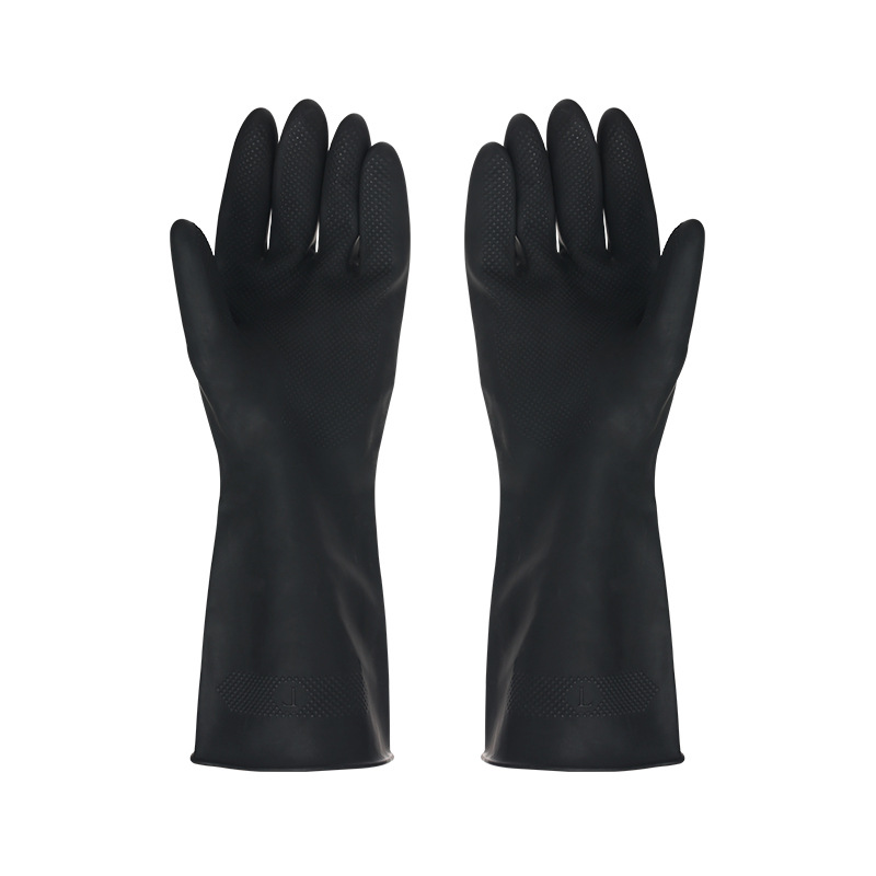 Commercial Kitchen Gloves - 家庭や庭の掃除用の使い捨て手袋,食器洗い機,家庭用の黒いゴム手袋,1ペア