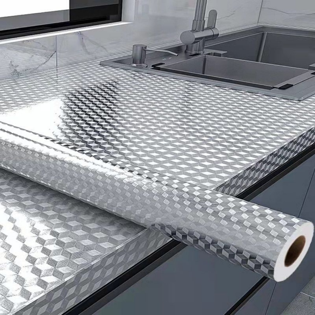 Commercial Kitchen Wall Panels - アルミホイルキッチンストーブステッカー、耐油防水耐火耐熱カウンタートップ壁保護シート