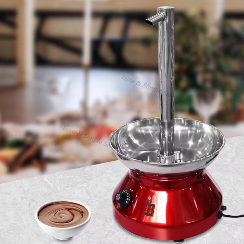 Chocolate Fountain Commercial - 3Lタンク付き業務用チョコレートファウンテン、タワー蛇口用ディスペンサー付き、二重用途のチョコレートウォーターフォールファウンテン（タップ付き）