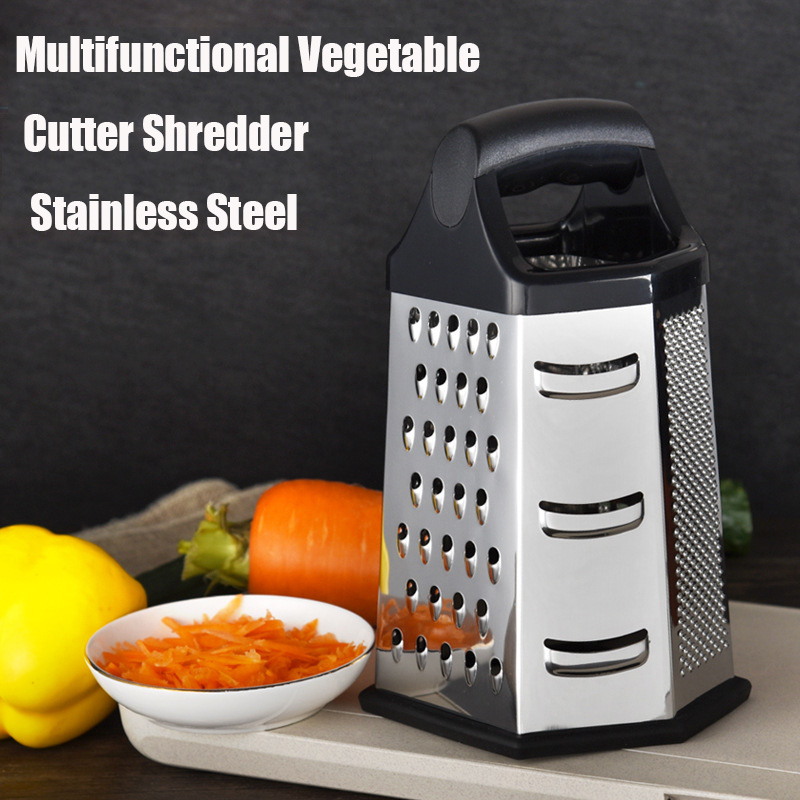 Commercial Potato Peeler - プロのボックスおろし金ステンレス鋼 6 面多目的野菜カッターシュレッダー手動チーズスライサーキッチンツール
