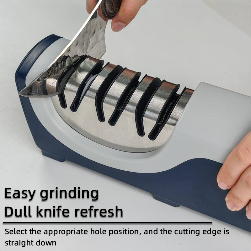 Commercial Kitchen Knife Sharpener - 家庭用電動ナイフシャープナー、3段階高速研磨ツール、業務用グレードのキッチンナイフ用