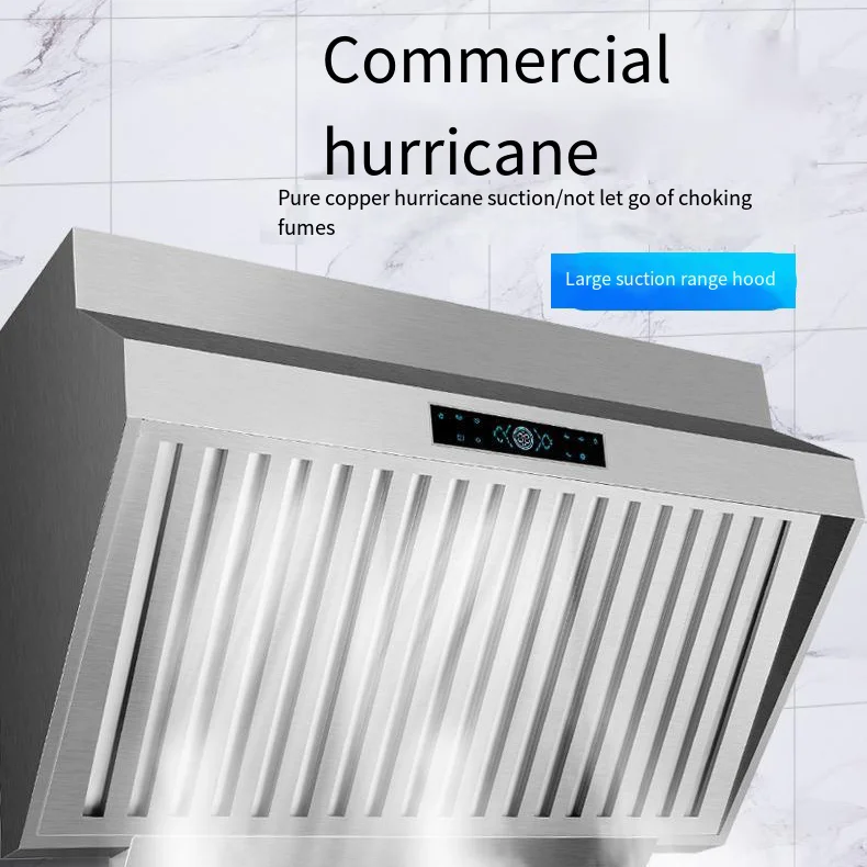 Commercial Exhaust Hood - -OEM 1.8 メートルステンレス鋼排気フード業務用キッチンレンジフードホテルダブルモーター大吸引レンジフードタッチセンス