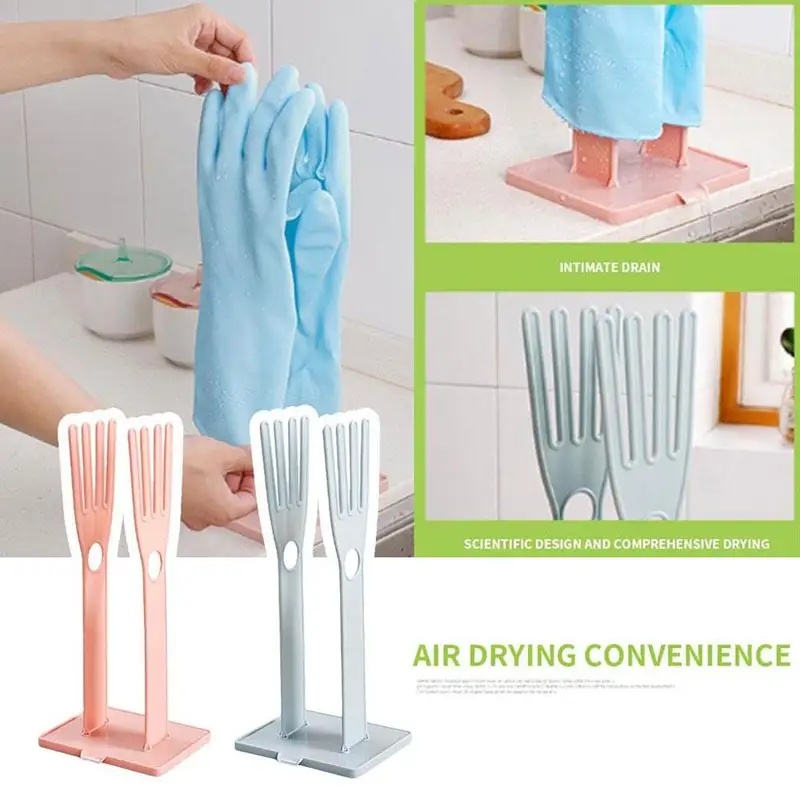 Commercial Kitchen Gloves - ポータブルキッチン食器グローブ乾燥ホルダー取り外し可能なデスクトップ乾燥収納ラックキッチンタオル食器乾燥洗濯ラック S E4T1