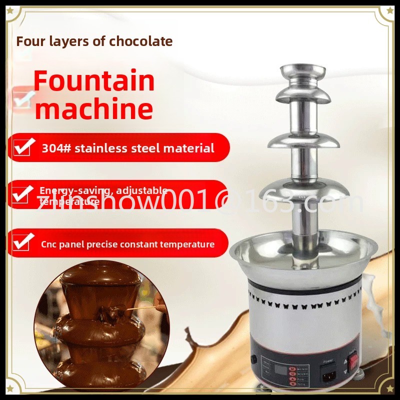 Chocolate Fountain Commercial - 4層チョコレートファウンテンマシン スプレータワー 業務用チョコレートファウンテンマシン ホットポット ウォーターフォールマシン