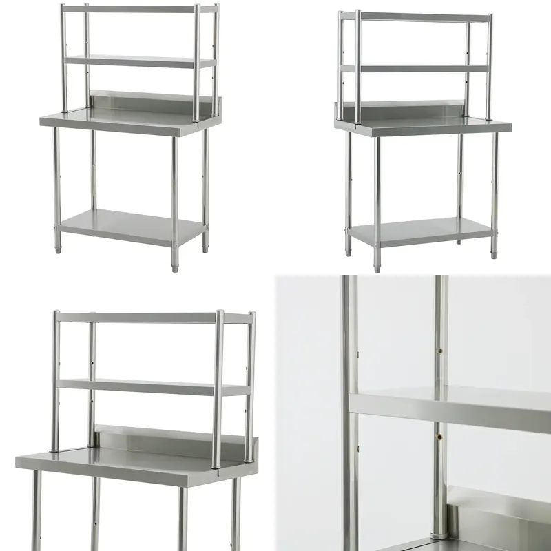 Commercial Kitchen Prep Table - 工場価格 業務用厨房機器 ステンレス鋼304/201製 調理台（棚付き）