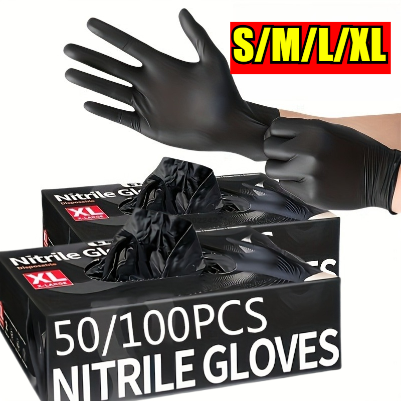 Commercial Kitchen Gloves - 使い捨てニトリル防水手袋皿洗いキッチン家庭用手袋犬洗浄クリーニング手袋食品作業用ラテックス手袋
