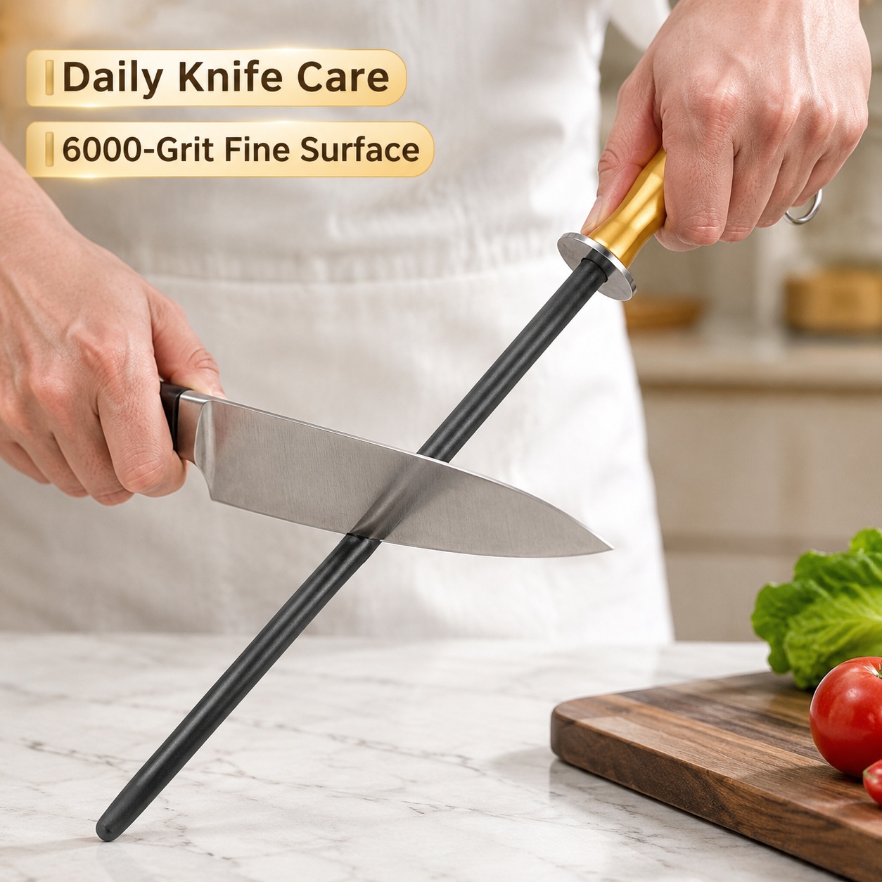 Commercial Kitchen Knife Sharpener - プロのナイフ研ぎ器、肉屋用研ぎ棒、家庭用および業務用キッチンツール用の高速研ぎ棒