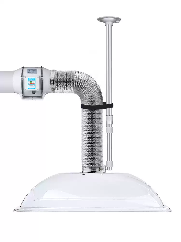 Commercial Exhaust Hood - ラウンドフードモクサ煙抽出器モバイル排気システム煙吸引機家庭用商業用空気清浄機