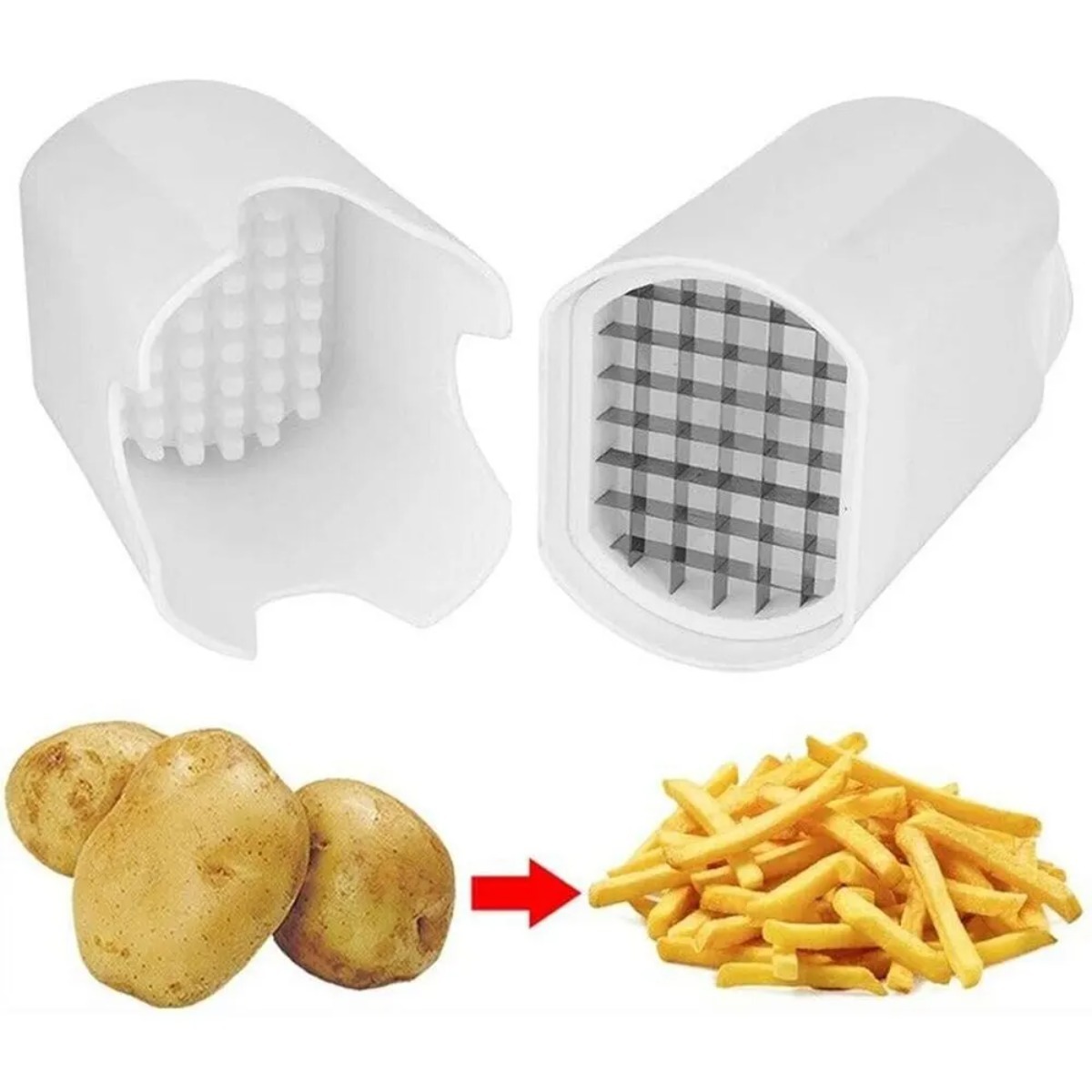 白いフライドポテトカッターツール、食品と野菜の細断機、手動式 - Commercial Potato Peeler のレビューと価格