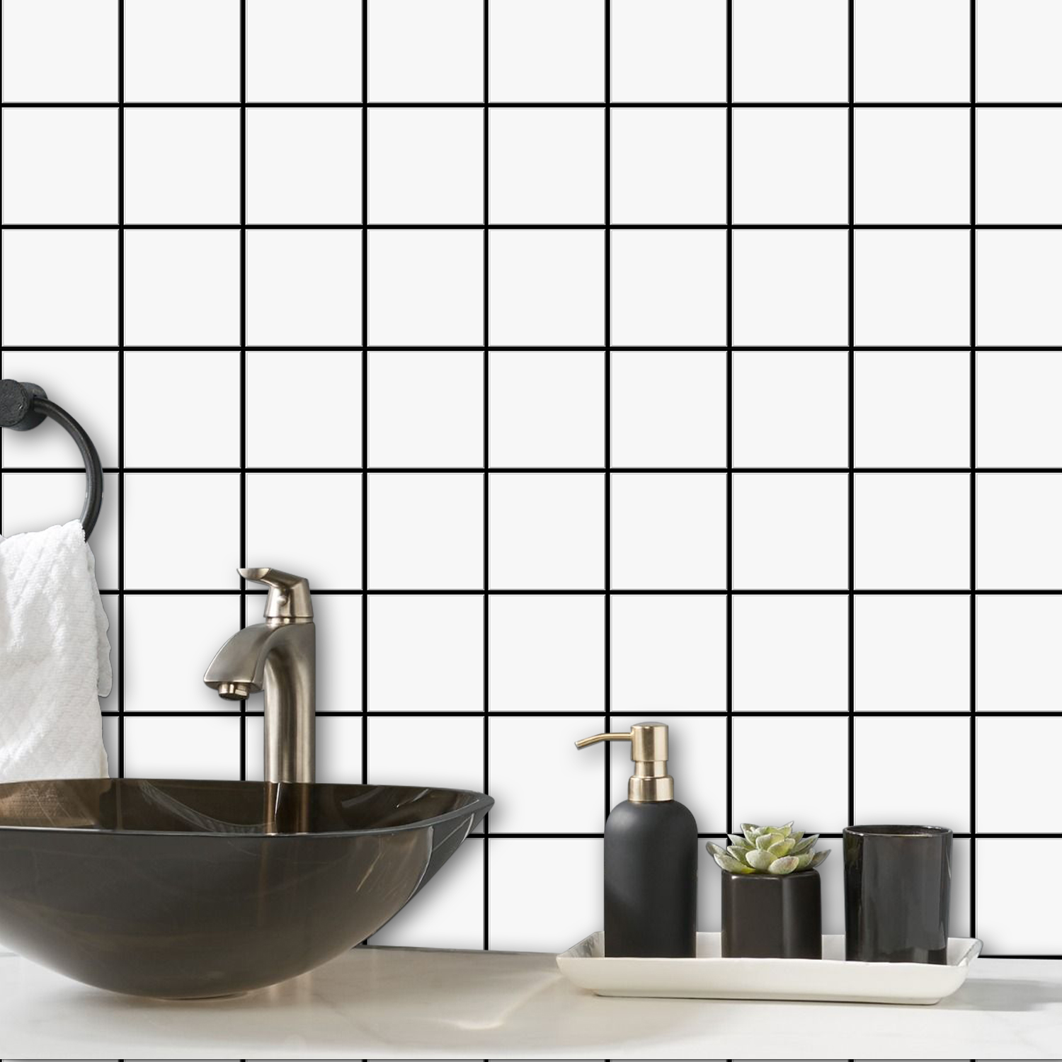 10 個プレミアム正方形壁タイルステッカー 1.6 ミリメー - Commercial Kitchen Wall Panels のレビューと価格