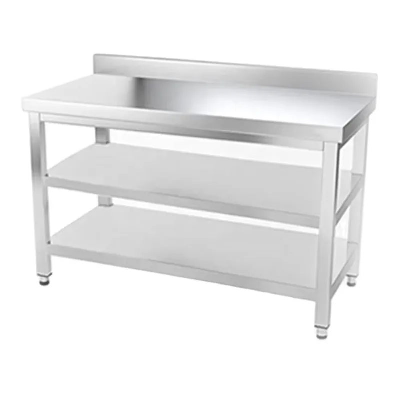 業務用ステンレス製キッチン調理台＆作業台（バックガード付き） - Commercial Kitchen Prep Table のレビューと価格