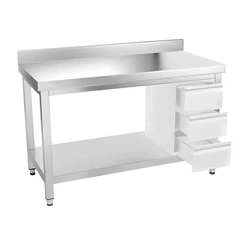 業務用ステンレス製キッチン調理台＆作業台（バックガード付き） - Commercial Kitchen Prep Table のレビューと価格