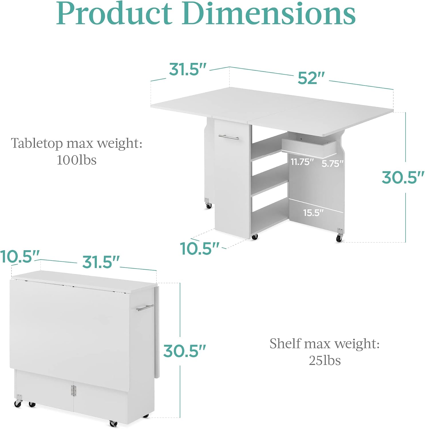 折りたたみ式ダイニングテーブル、多目的省スペース折りたたみ式 - Commercial Kitchen Prep Table のレビューと価格