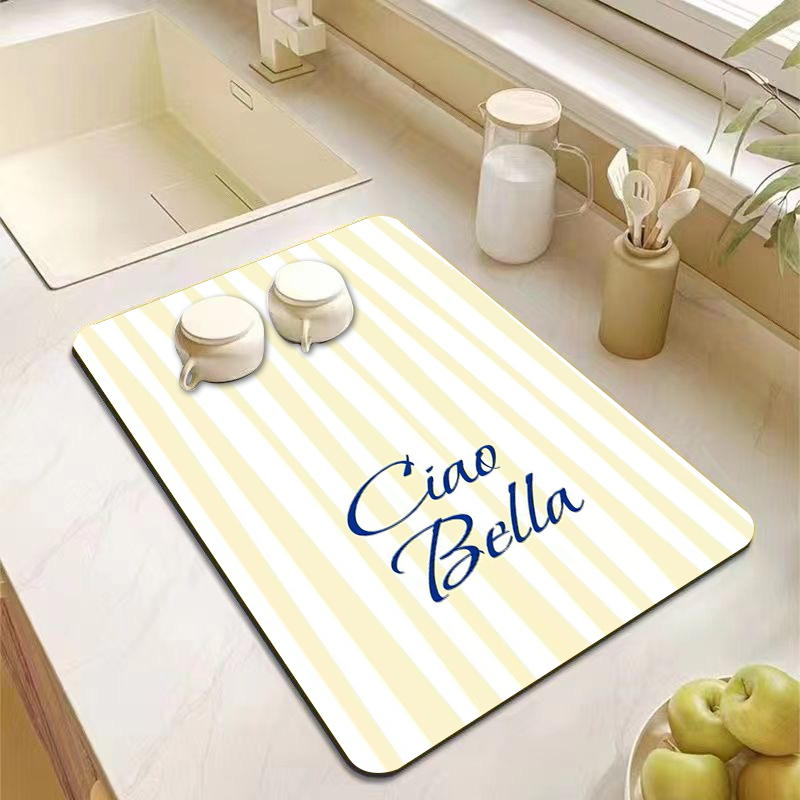 美的ピンクグリーンストライプキッチンカウンターマット装飾食器 - Commercial Kitchen Prep Table のレビューと価格