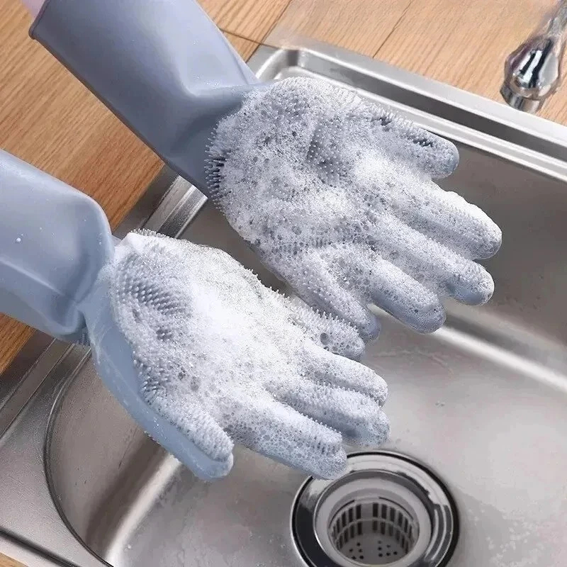 多機能マジックシリコン食器洗い用手袋、再利用可能なキッチン掃 - Commercial Kitchen Gloves のレビューと価格