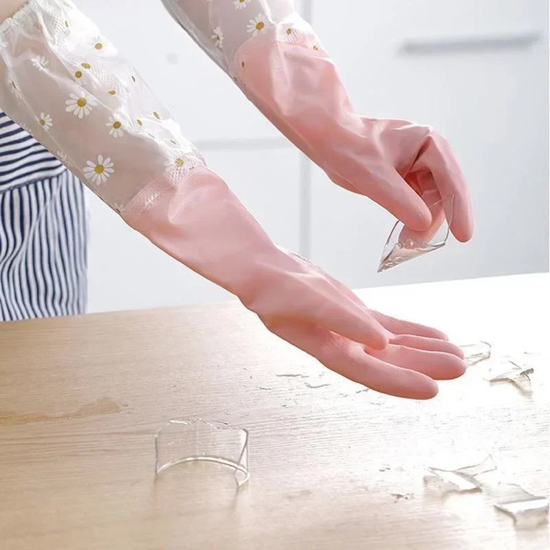 家庭用長袖ゴム手袋食器洗い用手袋キッチンオーブンペットクリー - Commercial Kitchen Gloves のレビューと価格
