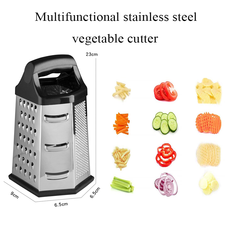 プロのボックスおろし金ステンレス鋼 6 面多目的野菜カッター - Commercial Potato Peeler のレビューと価格