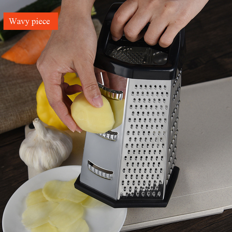 プロのボックスおろし金ステンレス鋼 6 面多目的野菜カッター - Commercial Potato Peeler のレビューと価格