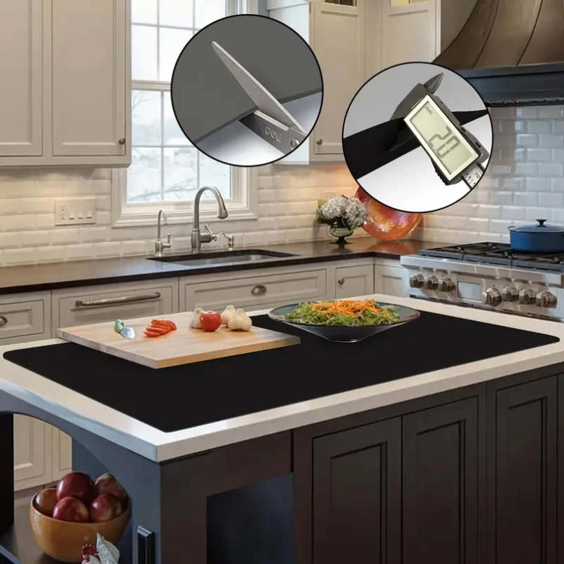 特大シリコンテーブルマット キッチンカウンター用シリコンマッ - Commercial Kitchen Prep Table のレビューと価格