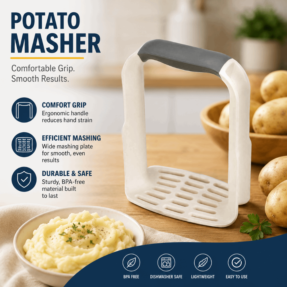 吊り下げ可能な手動ポテトマッシャー、プロ仕様の錆びないポテト - Commercial Potato Peeler のレビューと価格