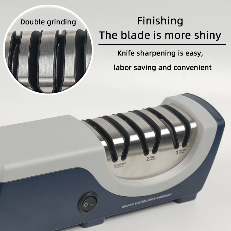 家庭用電動ナイフシャープナー、3段階高速研磨ツール、業務用グ - Commercial Kitchen Knife Sharpener のレビューと価格