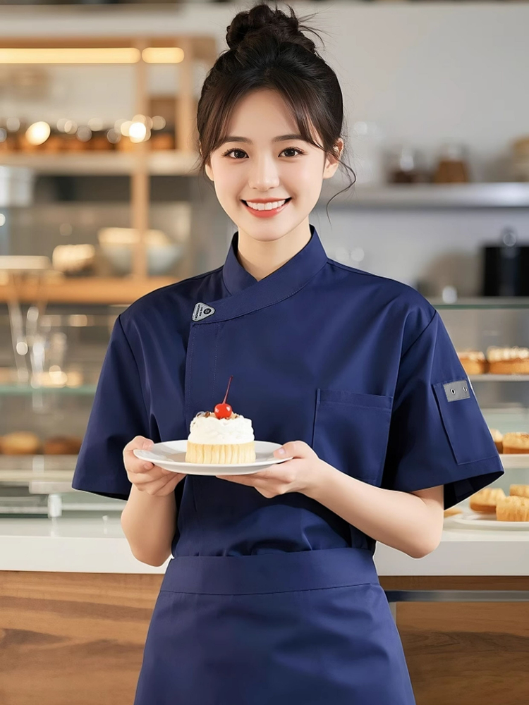 シェフジャケット女性半袖キッチンコック制服理容バーテンダーペ - Commercial Kitchen Services のレビューと価格
