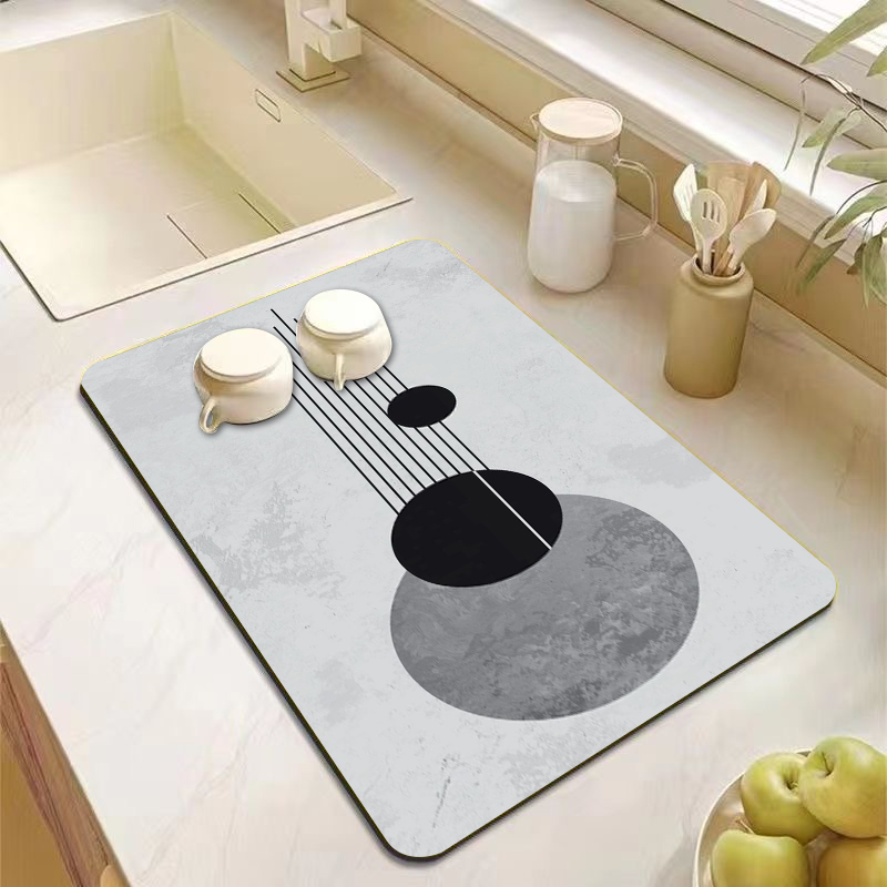 ミニマリストギターキッチンカウンターマットグレーブラック抽象 - Commercial Kitchen Prep Table のレビューと価格