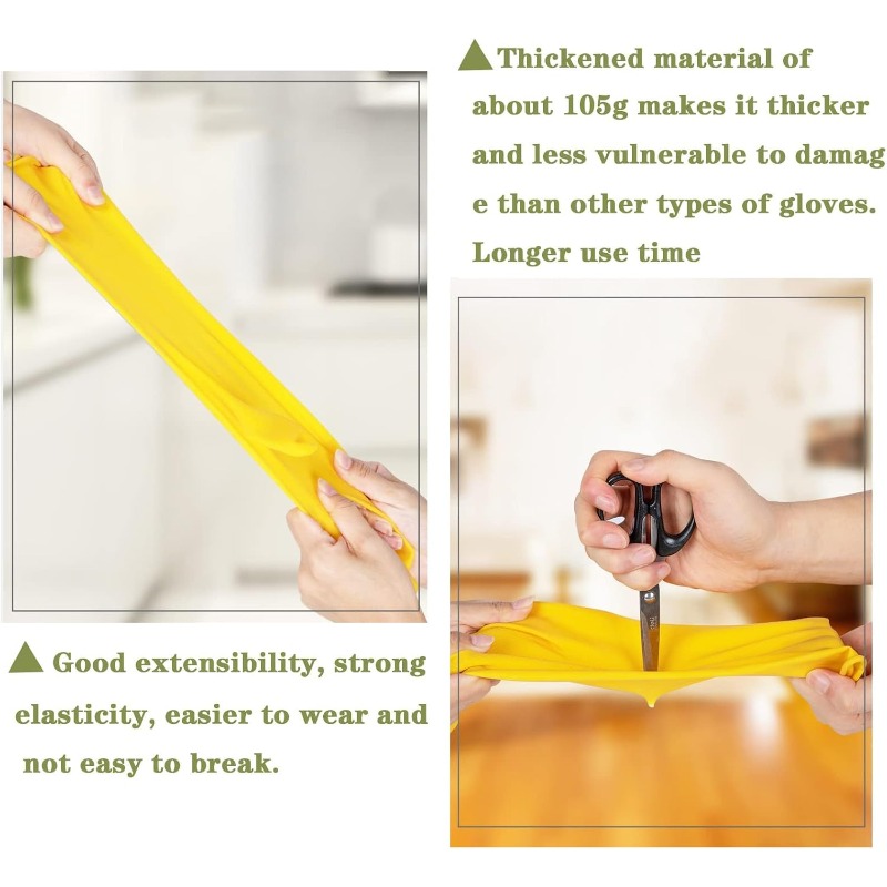 3組 キッチン用洗い桶、洗濯、野菜洗い、家庭用ラテックス食器 - Commercial Kitchen Gloves のレビューと価格