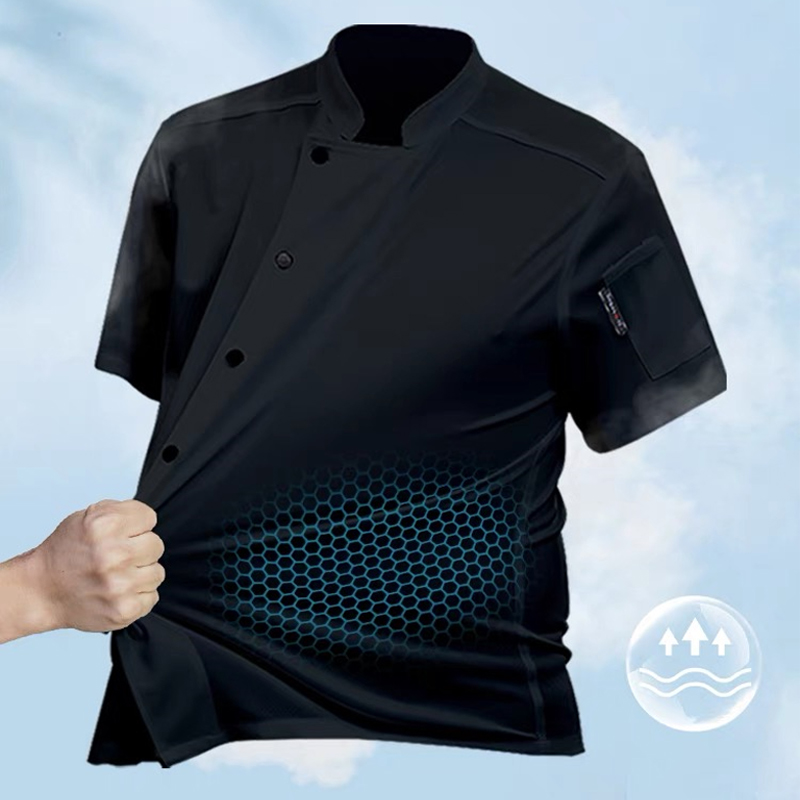 ケータリングキッチン調理ジャケット弾性速乾性シェフの制服通気 - Commercial Kitchen Services のレビューと価格