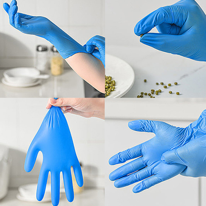 50/100 個ブルーニトリル手袋使い捨て防水ブルー手袋キッ - Commercial Kitchen Gloves のレビューと価格