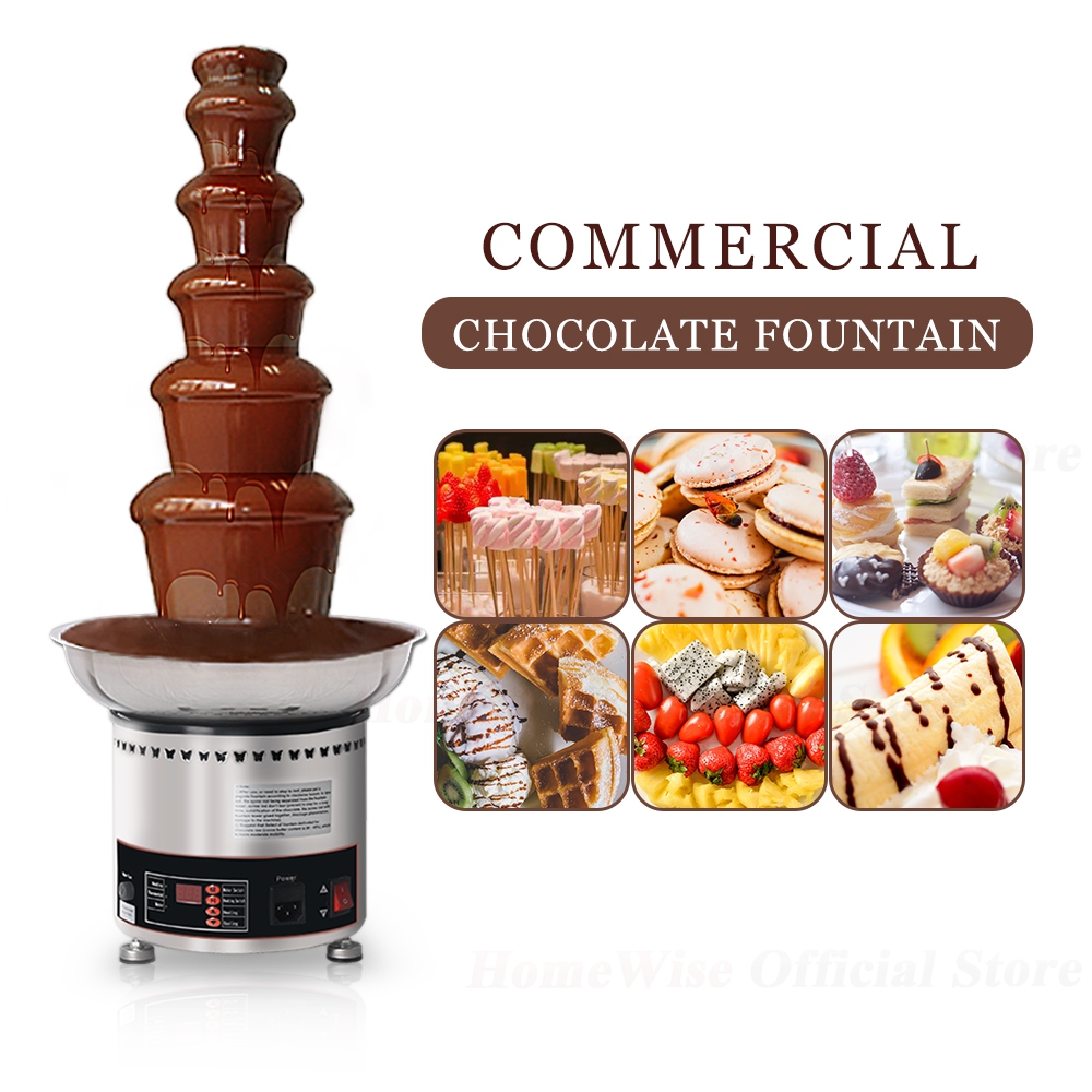 チョコレートファウンテン ステンレス製チョコレート滝マシン  - Chocolate Fountain Commercial のレビューと価格