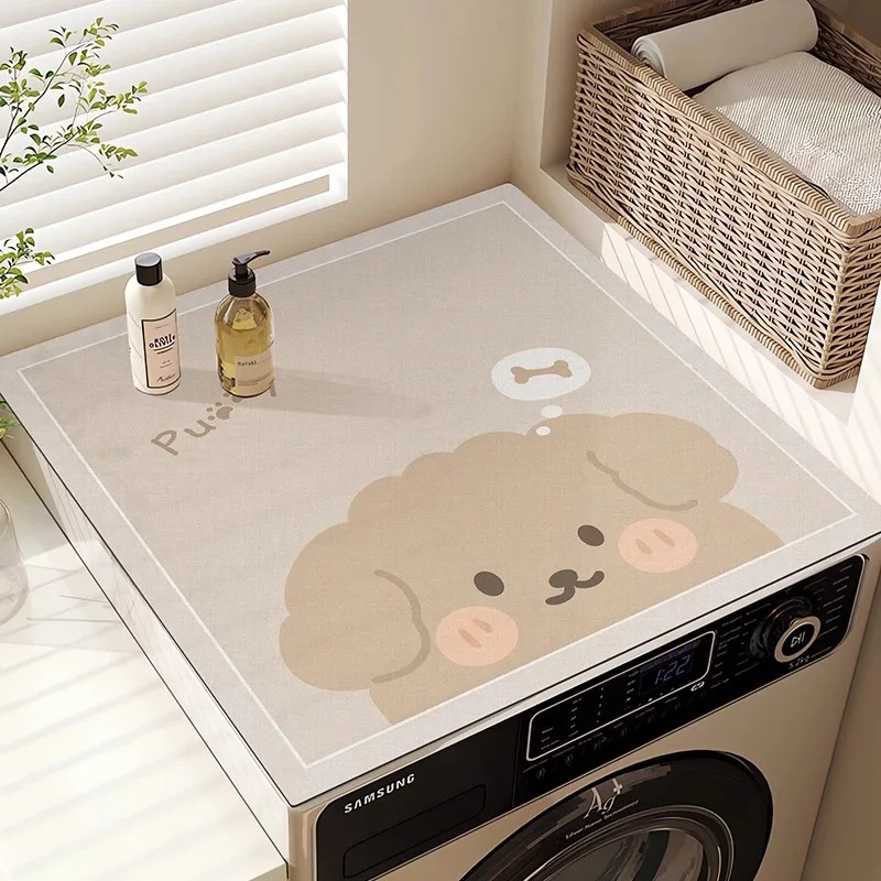 VIKAMA ミニマリスト漫画洗濯機カバーマット吸収性滑り止 - Commercial Kitchen Prep Table のレビューと価格