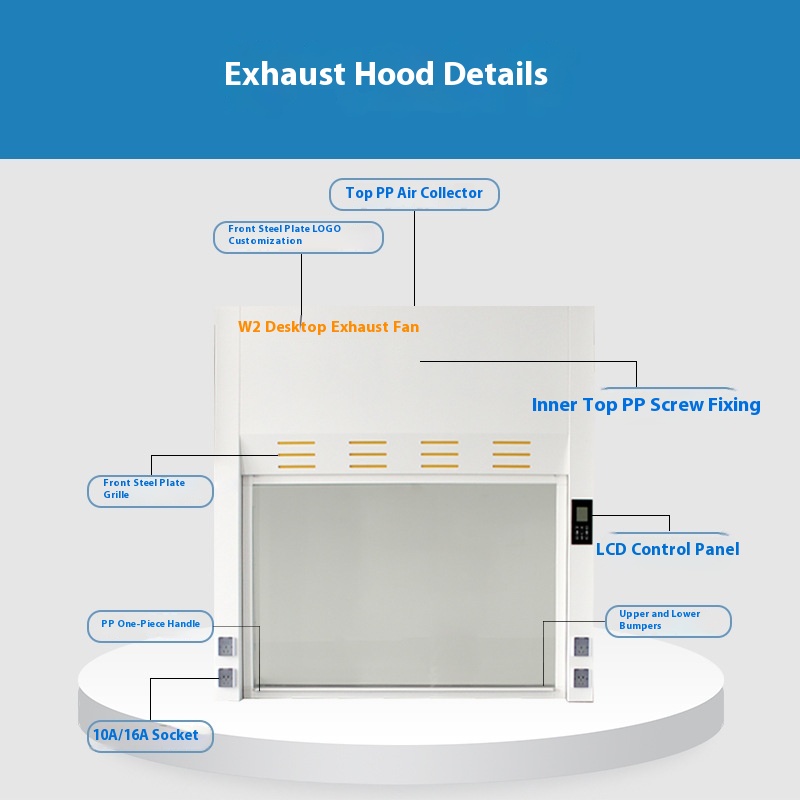 鋼製ガラスエッジの実験室排気換気キャビネットダクト、コアモー - Commercial Exhaust Hood のレビューと価格