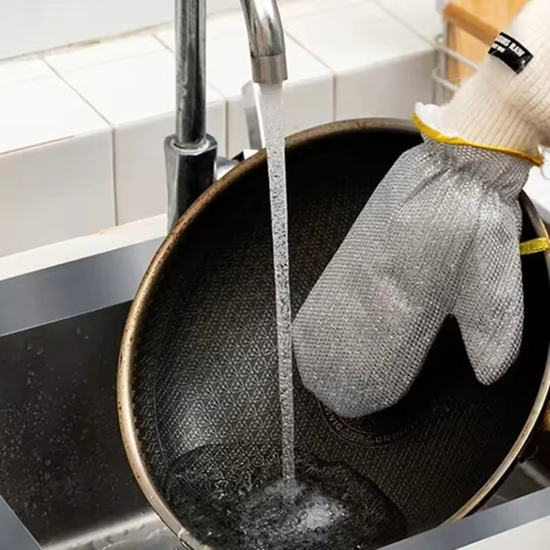 1/2 個シルバーグローブ家事掃除用手袋日常生活に適した家庭 - Commercial Kitchen Gloves のレビューと価格