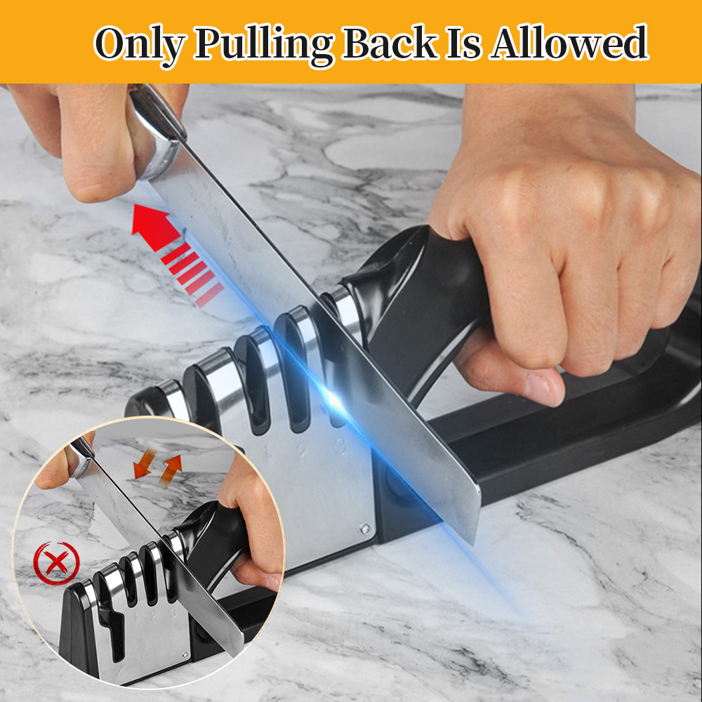 キッチン専用のセラミック製ナイフシャープナー！ 4つの機能を - Commercial Kitchen Knife Sharpener のレビューと価格