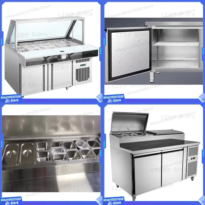 業務用ステンレス製冷蔵調理台 サラダバー ワークベンチ 冷却 - Commercial Kitchen Prep Table のレビューと価格