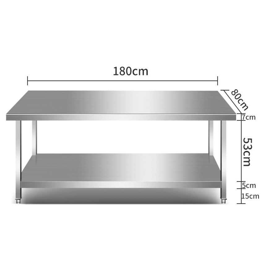 業務用ステンレス製厨房作業台 新品 ホテル レストラン作業台 - Commercial Kitchen Prep Table のレビューと価格